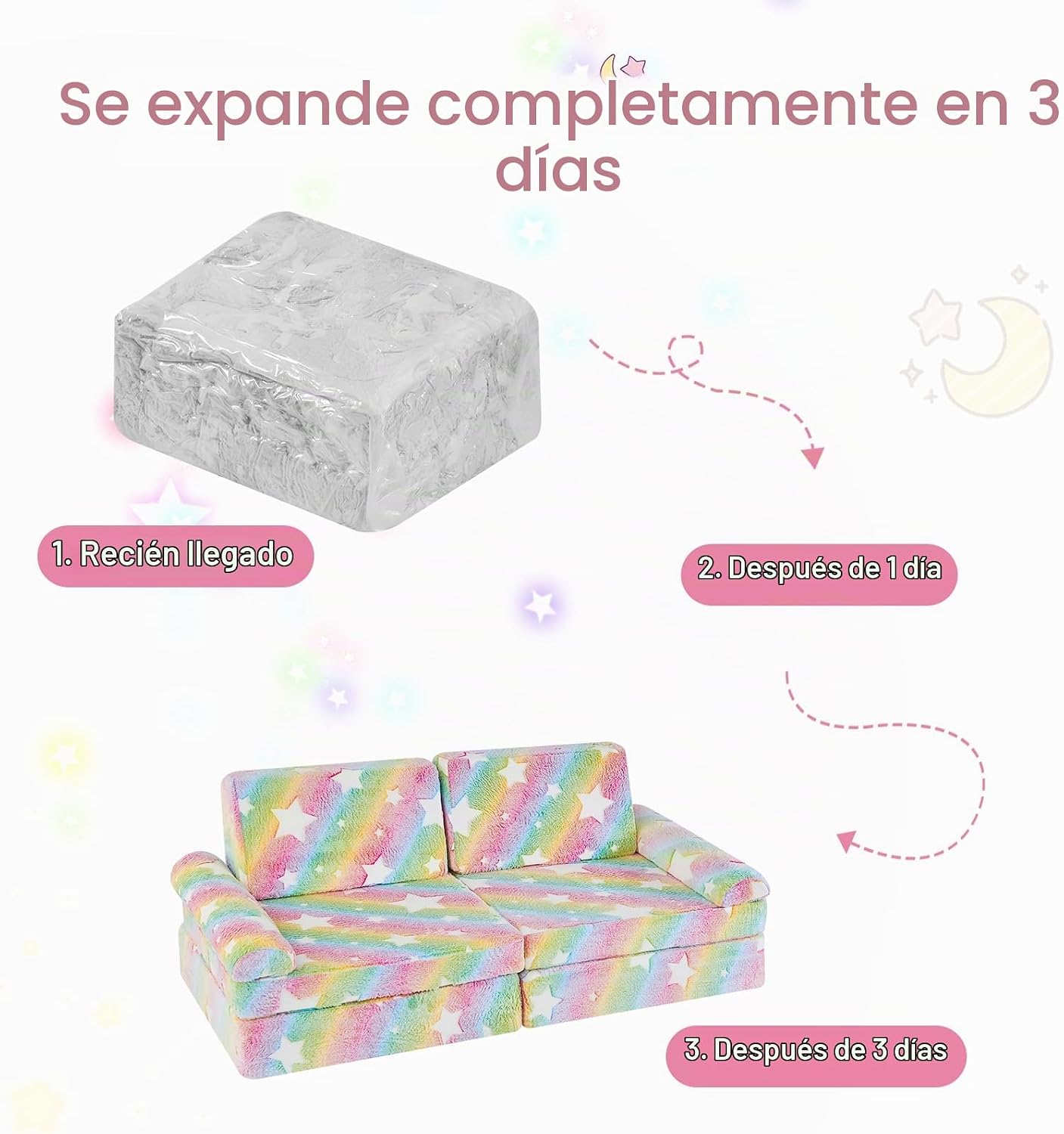 IFNOW Sofá Modular para Niños, Sofá para Niños Pequeños, Sofá Secci...
