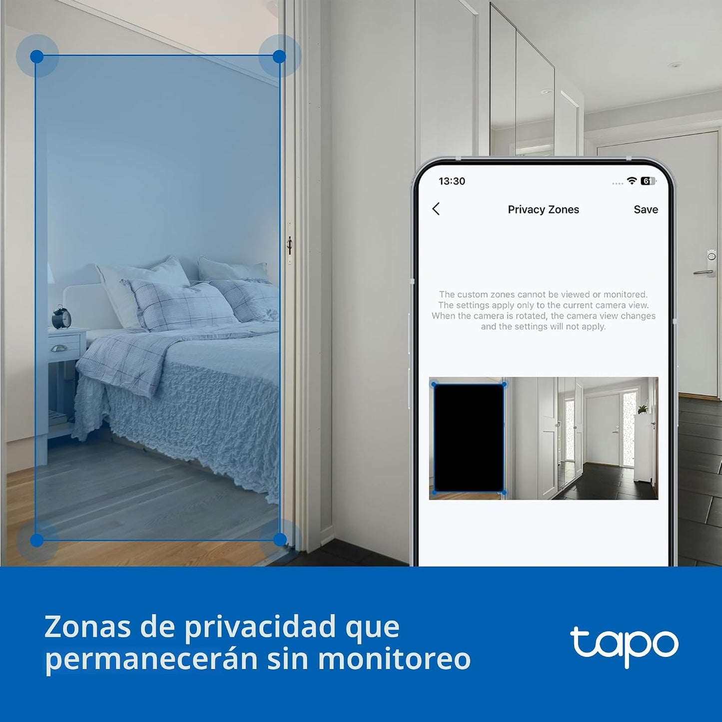 Tapo 3K 5MP Cámara de seguridad Pan\/Tilt para interiores\/exterior...