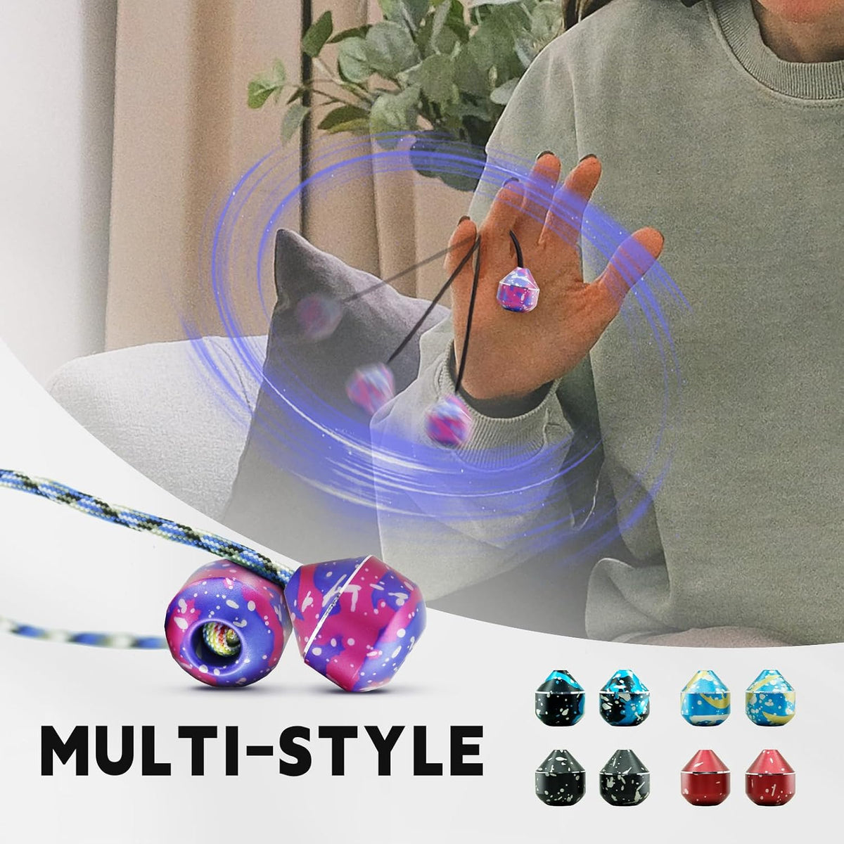 Fidget Beads EDC - Juguete para aliviar la ansiedad, juguete de met...