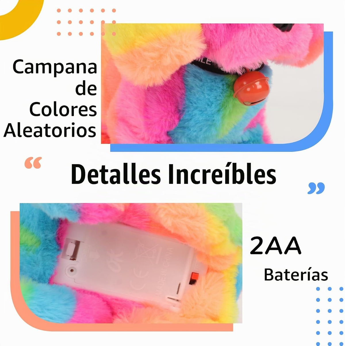 Hopearl Juguete electrónico interactivo de peluche para mascotas co...