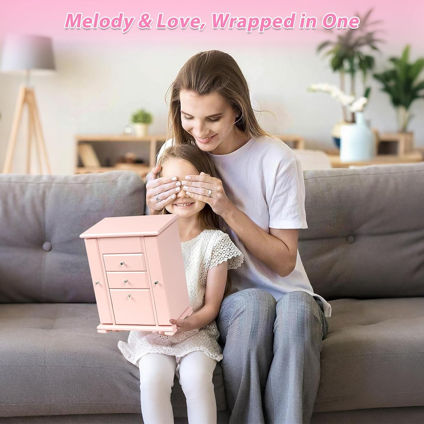 Emfogo Joyero musical para niñas, caja de música grande con bailari...