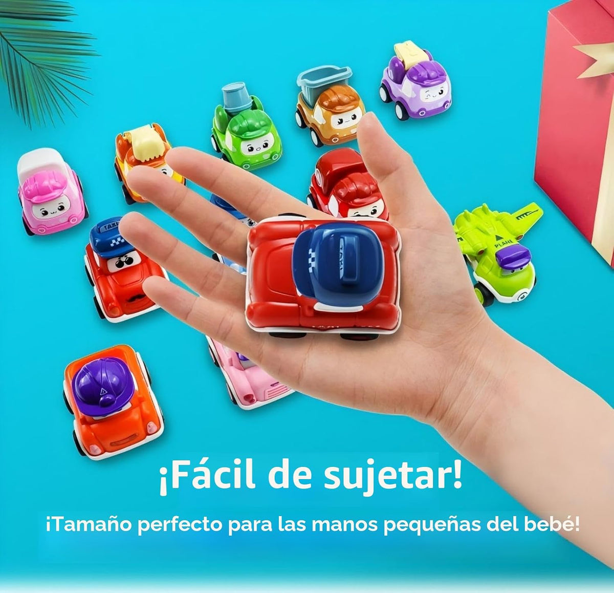 12 piezas de juguetes de coches de tracción para niños de 1 2 3 año...