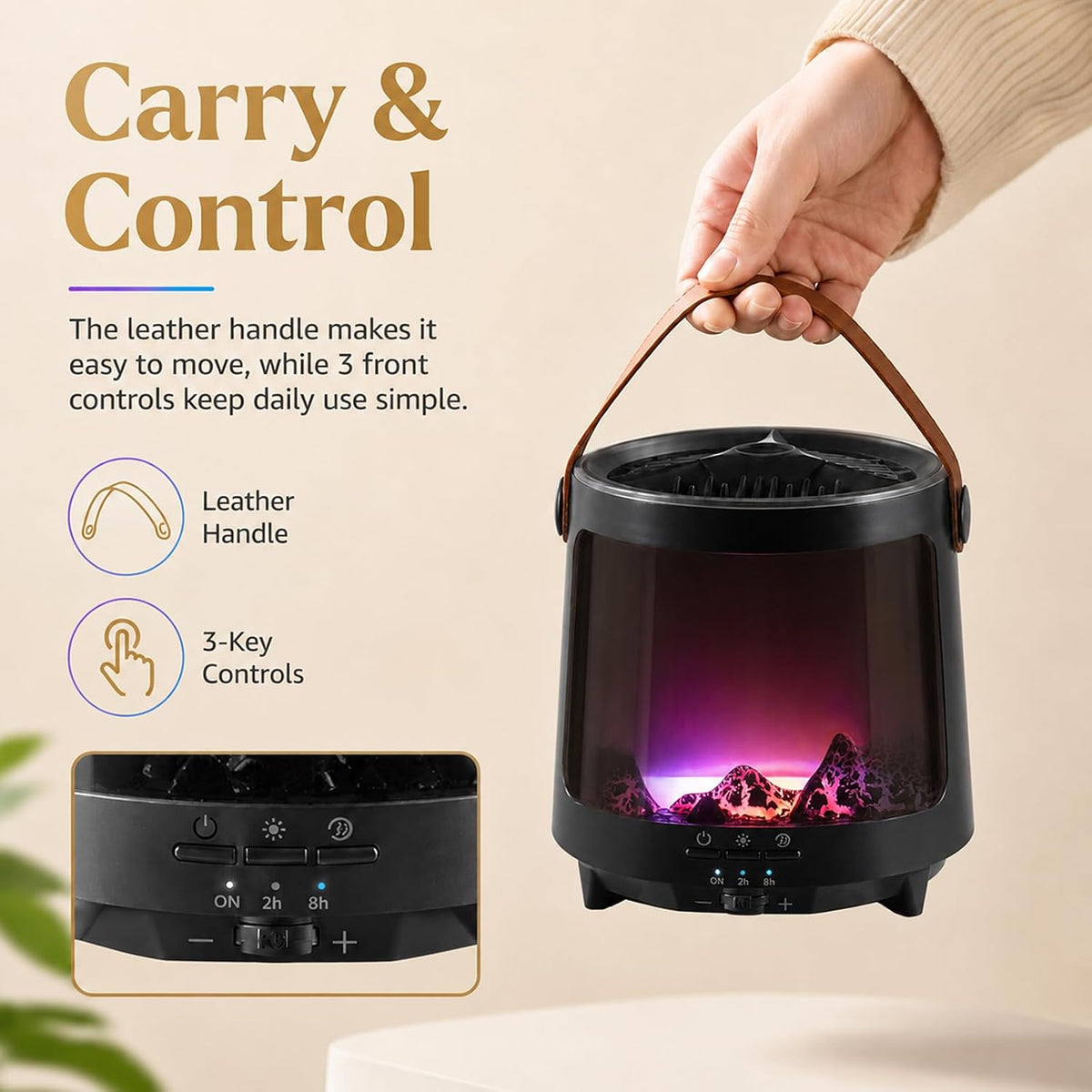 Medusa Aroma Difusor Auto-Off Cool Mist Humidificador para el hogar...