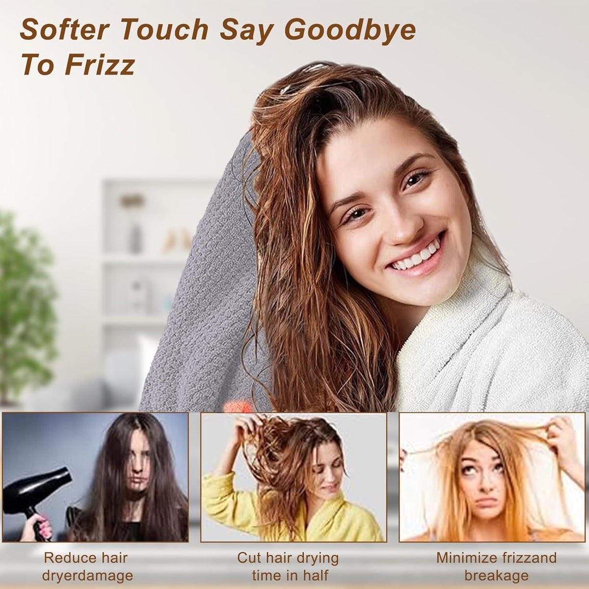 Kldnkig - Toalla de microfibra para pelo de mujer: Relleno ideal pa...