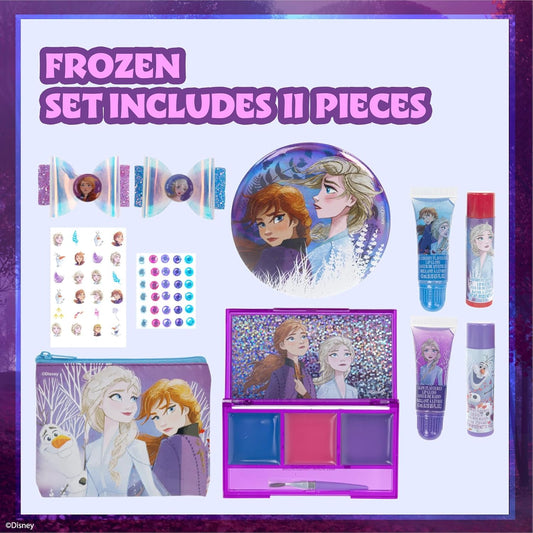 Disney Frozen - Juego de maquillaje con bolso, brillo de labios y a...