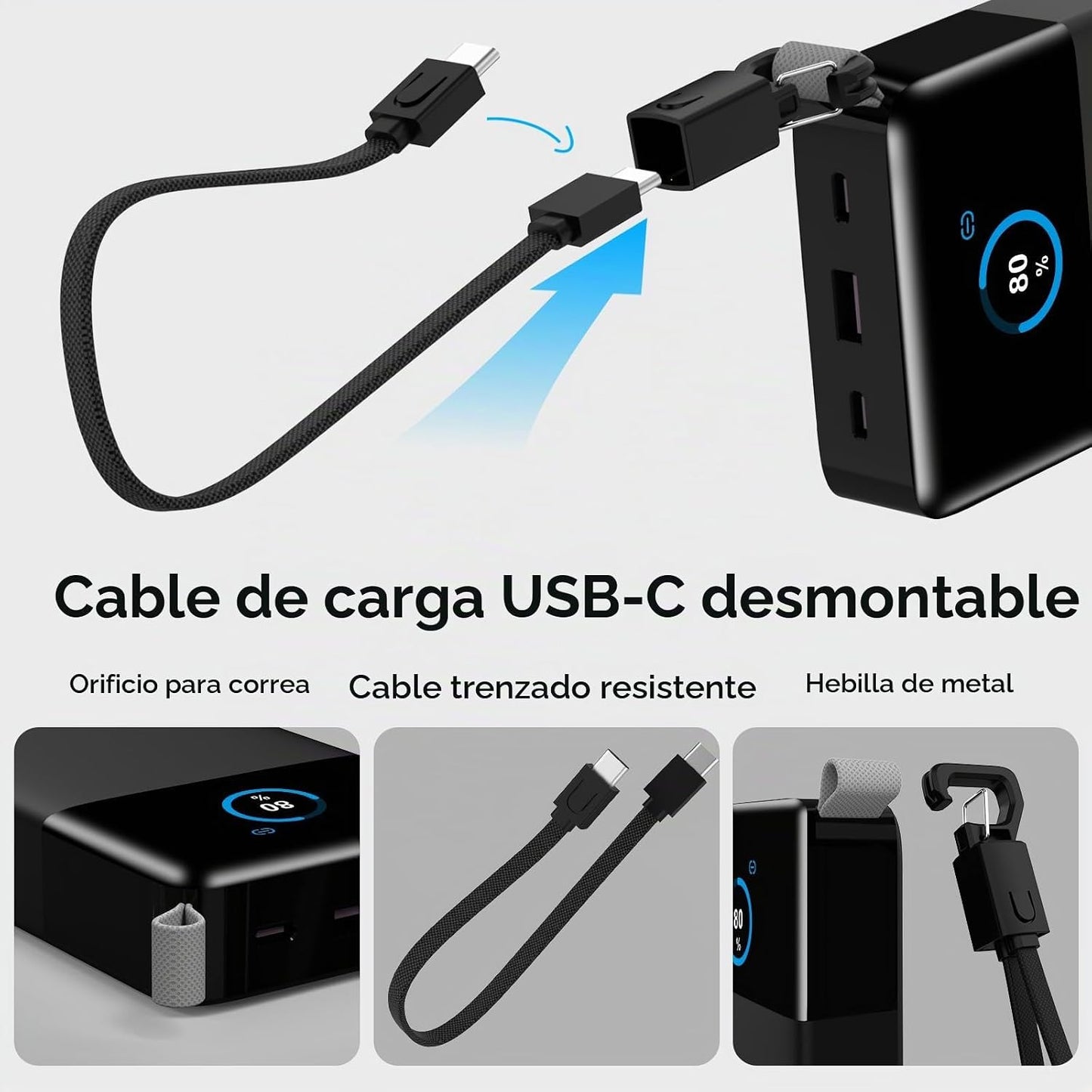 NOBIS Cargador portátil 187W 25000mAh Power Bank con aplicación Sma...