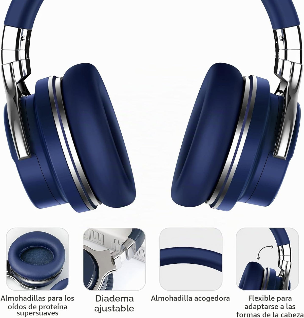 Silensys E7 Auriculares con cancelación activa de ruido Bluetooth c...
