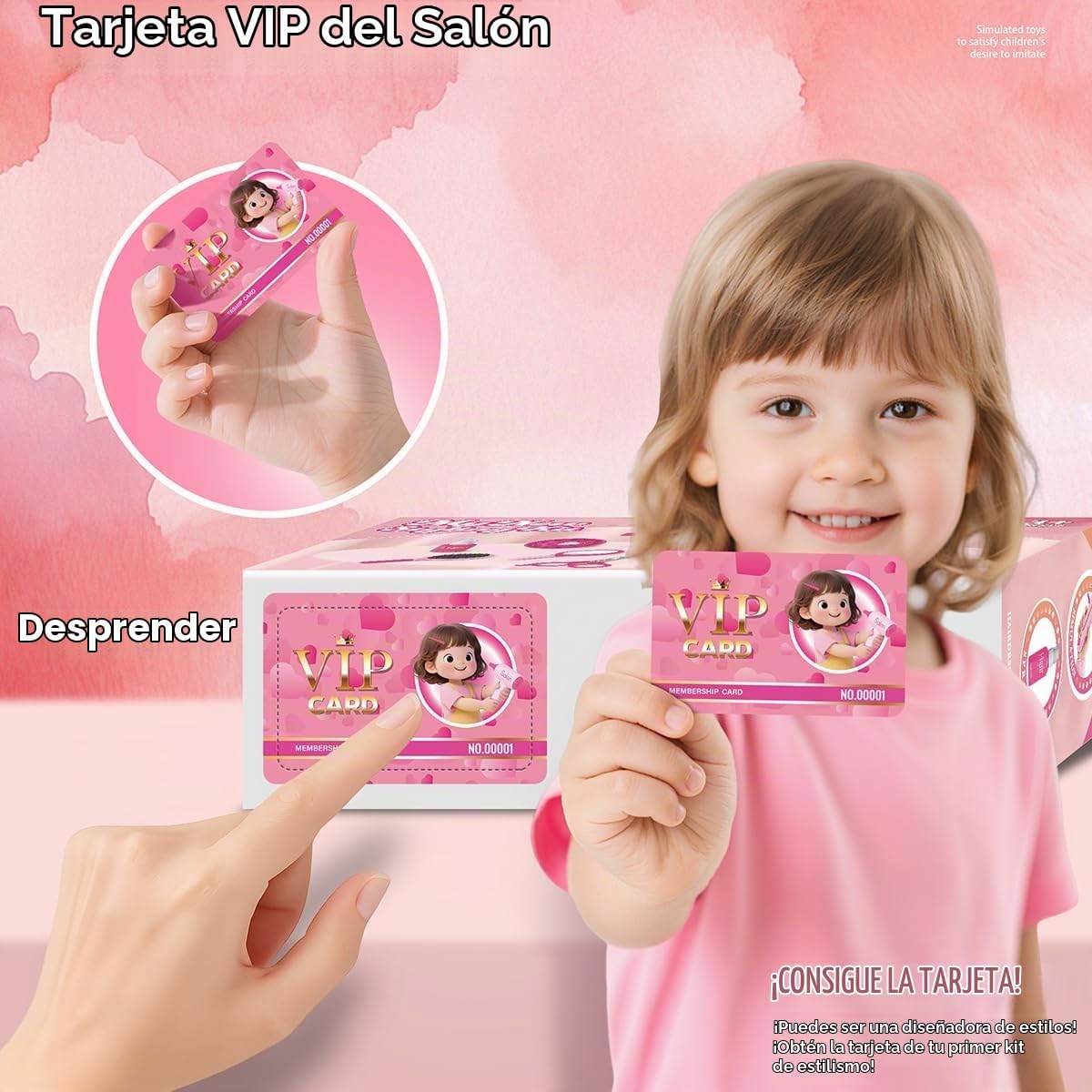 Juego de maquillaje de tocador de peluquería para niñas, regalos de...