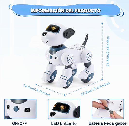 FUUY Perro robot para niños, robot de control remoto, robot interac...