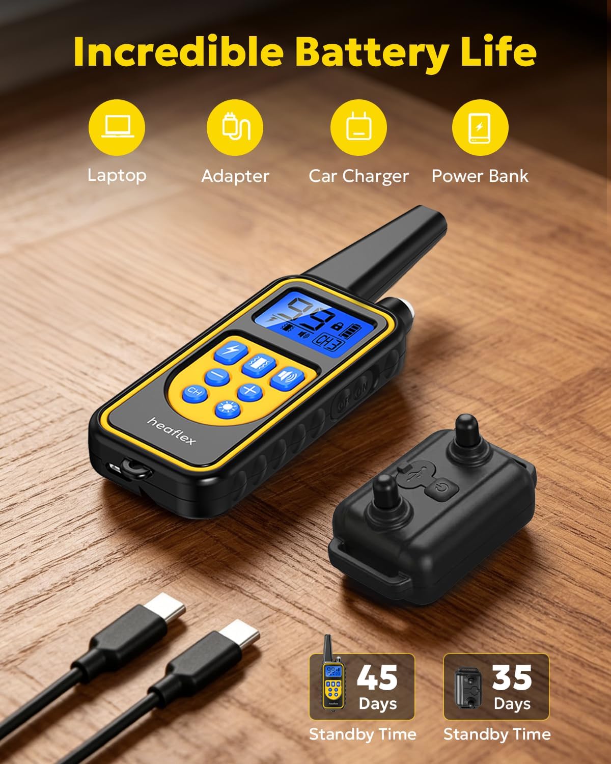 Heaflex Collar Eléctrico de Entrenamiento para Perros con Control R...