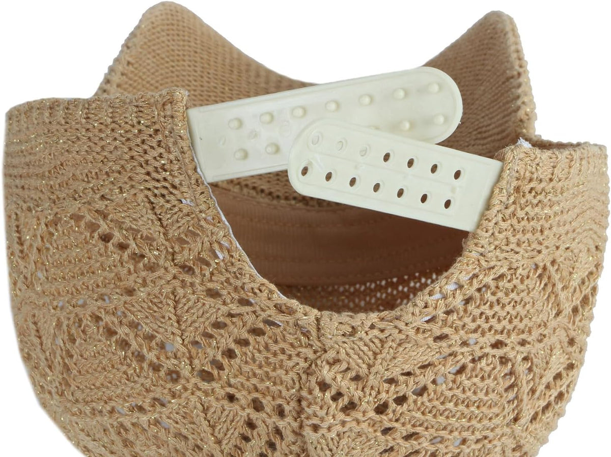 FASHIXD Gorra de béisbol de malla tejida para mujer, de hilo de ver...
