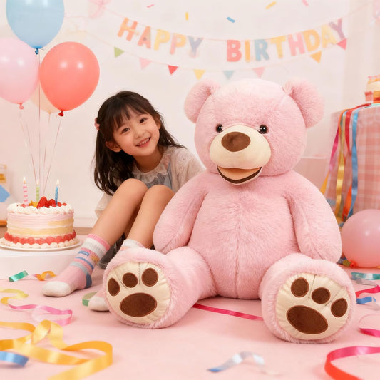 SRANWOW Oso de peluche gigante súper suave con detalles de pata (ro...