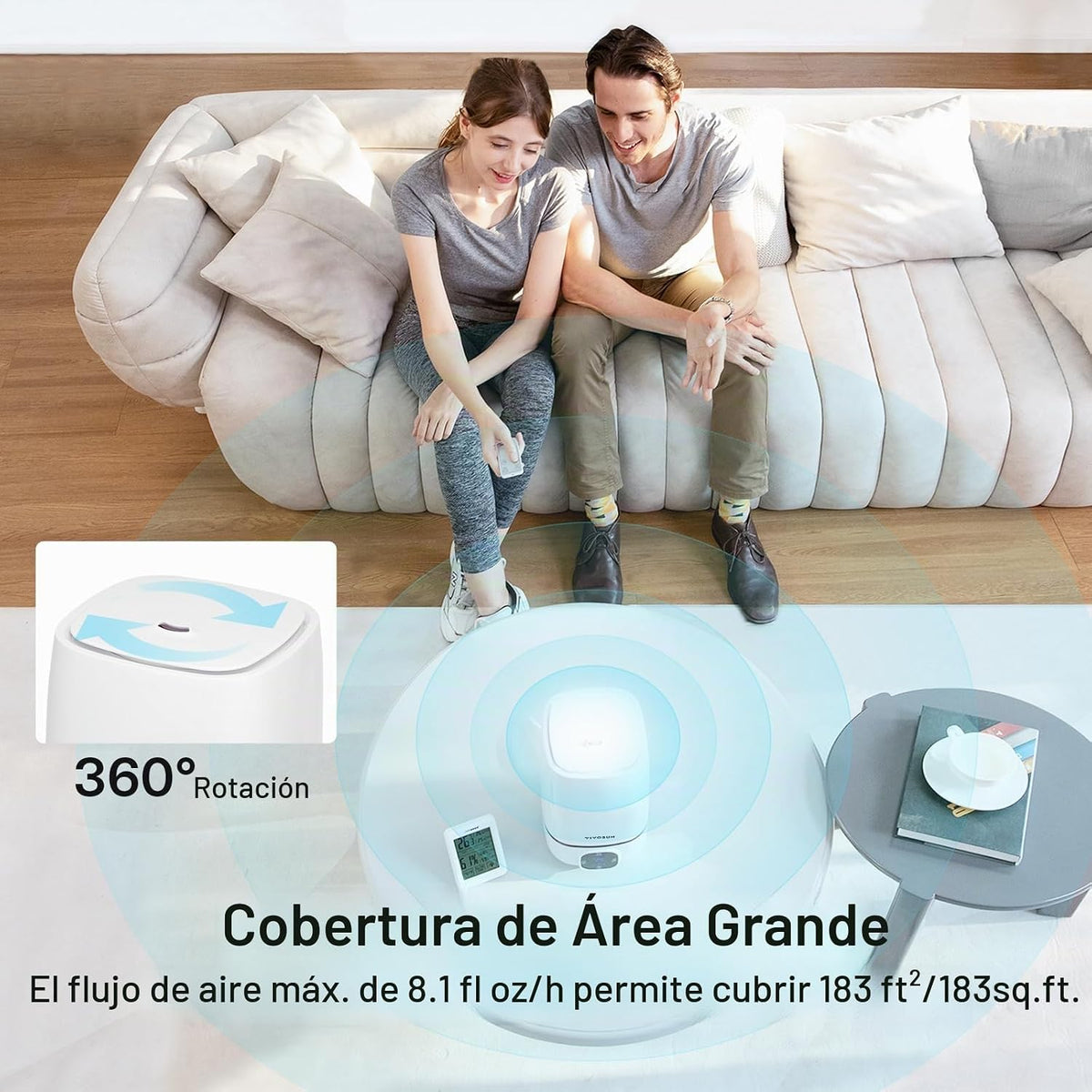 VIVOSUN Humidificador de niebla fría de 4L con control remoto para...
