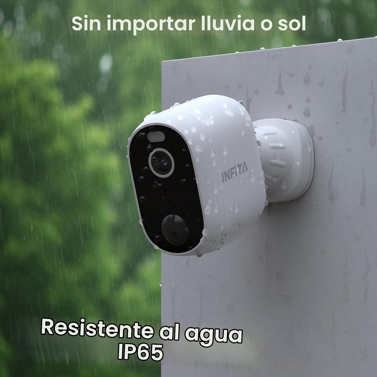 INFIYA Cámaras de seguridad 2K 3MP inalámbricas para exteriores, al...