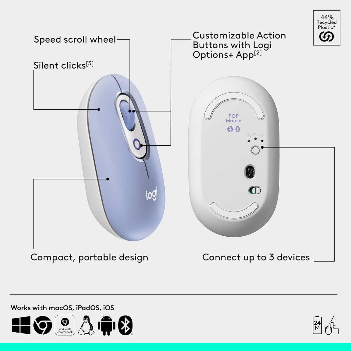 Logitech Alto Keys K98M Teclado mecánico inalámbrico Bluetooth con...