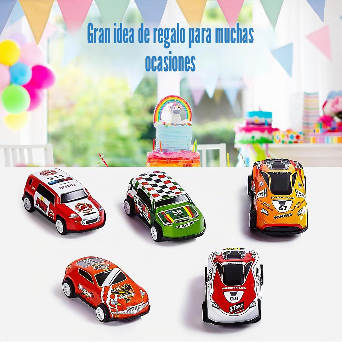 ZHFUYS 36 autos de juguete de metal con retroceso para niños, autos...
