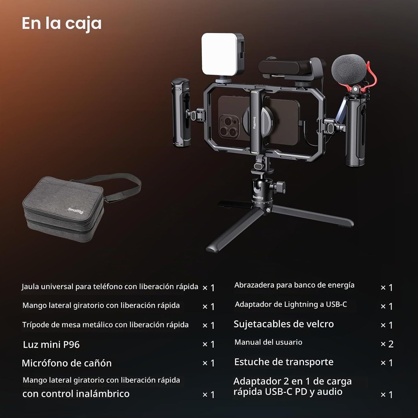 SmallRig - Kit todo en uno universal de liberación rápida para vide...