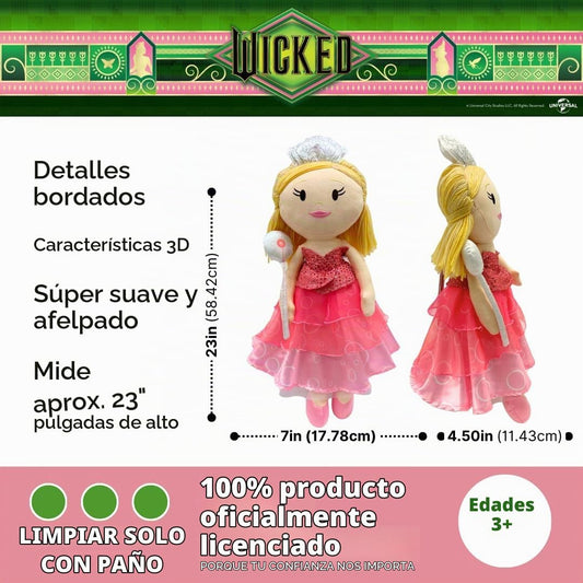 Peluche de almohada de bruja malvada Glinda de la película Wicked,...