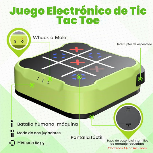 Juego electrónico Tic Tac Toe Bolt, Juego de mesa digital portátil,...