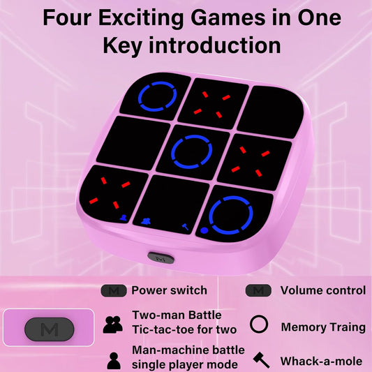 Juego de Tic-Tac-Toe Bolt, consola de juegos de rompecabezas portát...