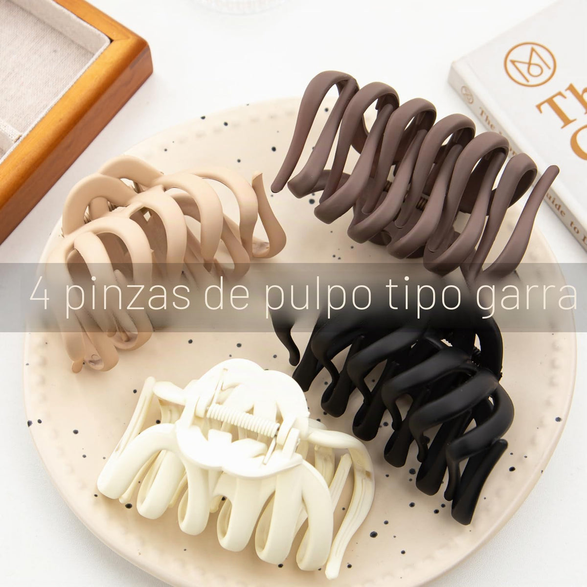 4 Piezas Pinzas de Garra de Pulpo Pinzas de Garra para Cabello de P...