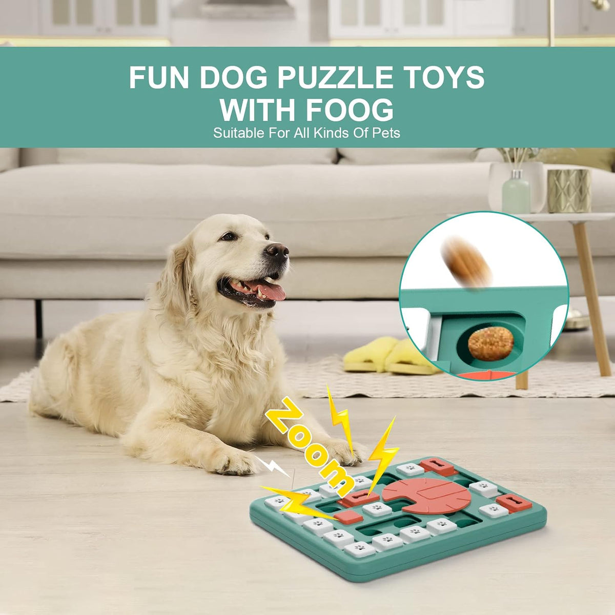 FOXMM Juguetes de Rompecabezas para Perros, Juguete Interactivo de...
