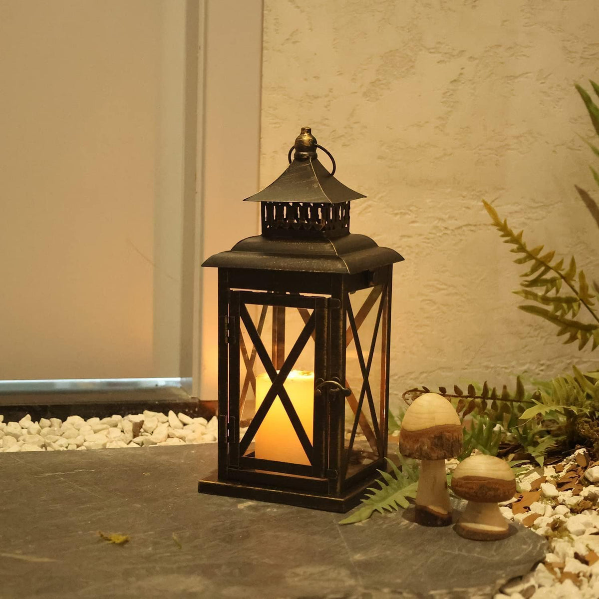 DECORKEY Farol decorativo para interiores y exteriores, grandes far...
