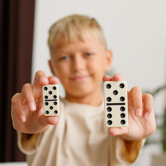 Juego de dominó mega grande de 3" para adultos y niños \u2013 J...