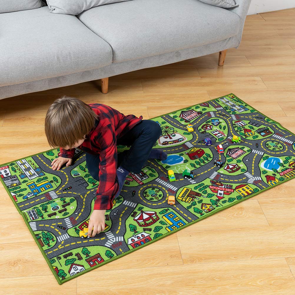 JOYIN - Alfombras de juego para niños con juego de 12 vehículos de...