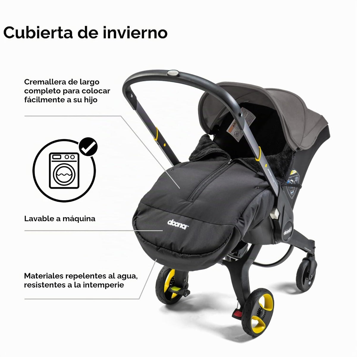 Cubierta de invierno Doona: Compatible con el asiento de coche y el...