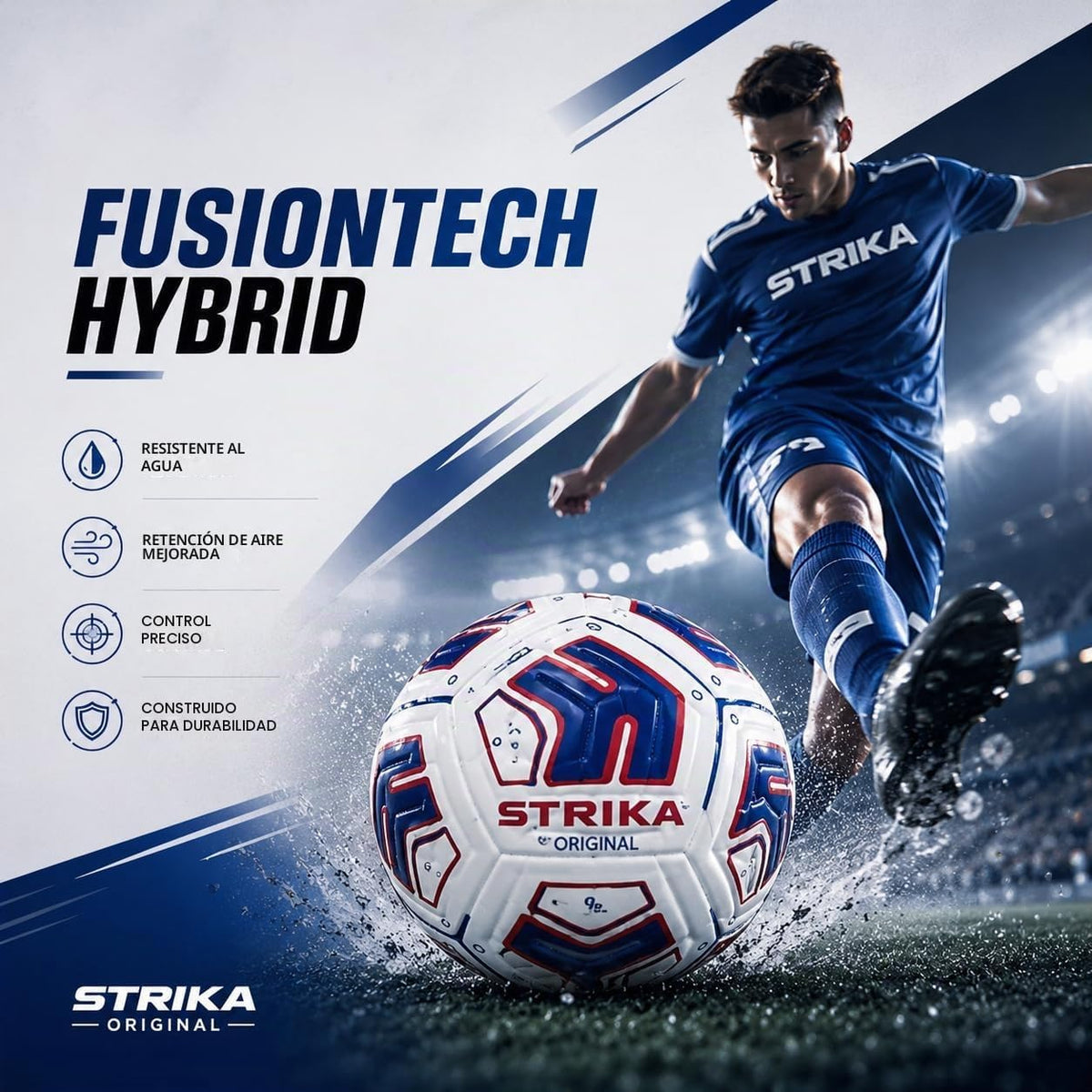 STRIKA Balón de fútbol prémium tamaño 5 y 4 \u2013 Pelota híbrida p...