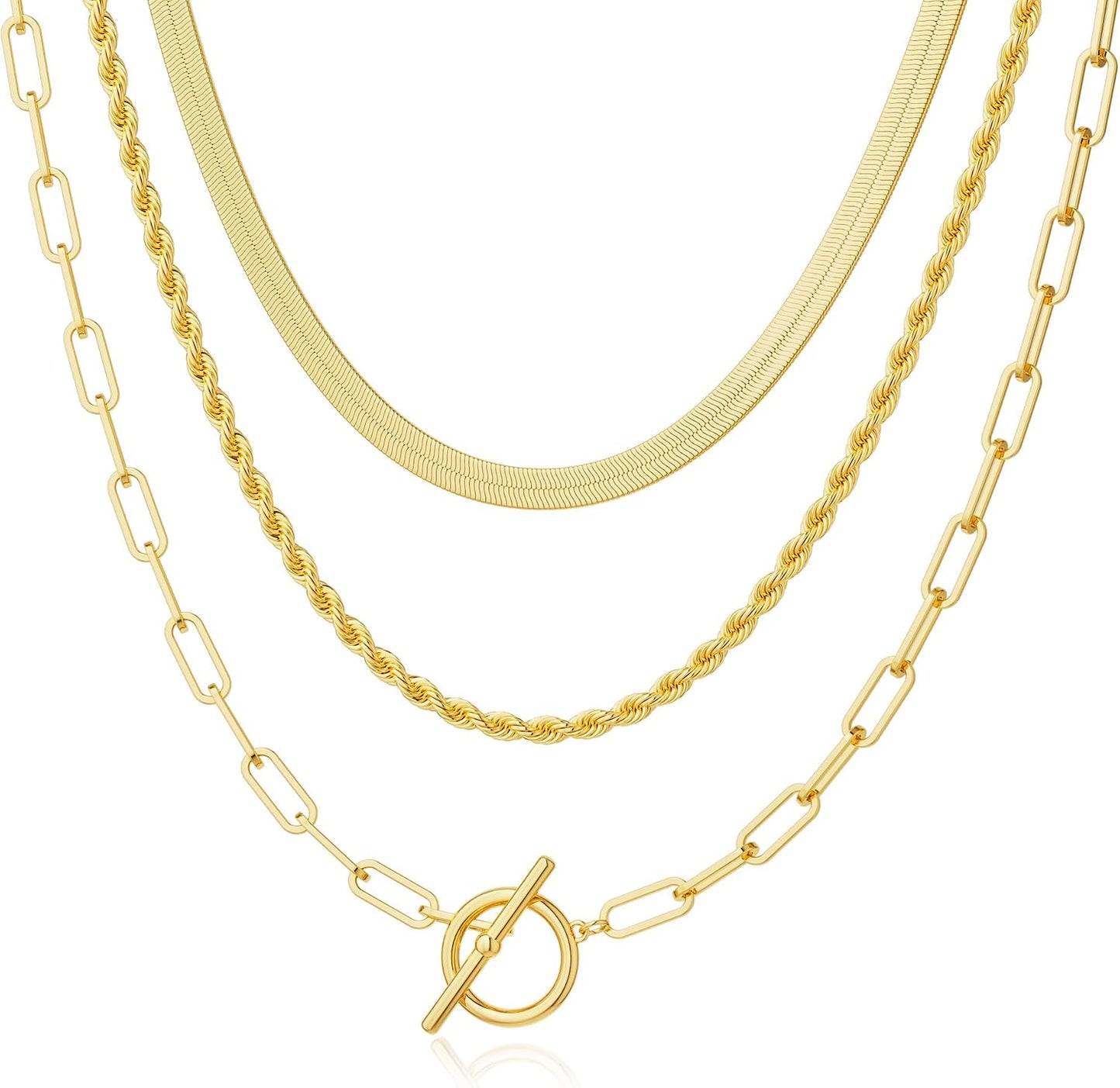 Carffordo - Collares chapados en oro para mujer, delicados collares...