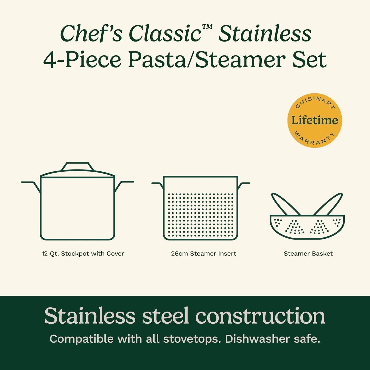 Cuisinart 77-412P1 piezas de 12 cuartos de galón, colección clásica...