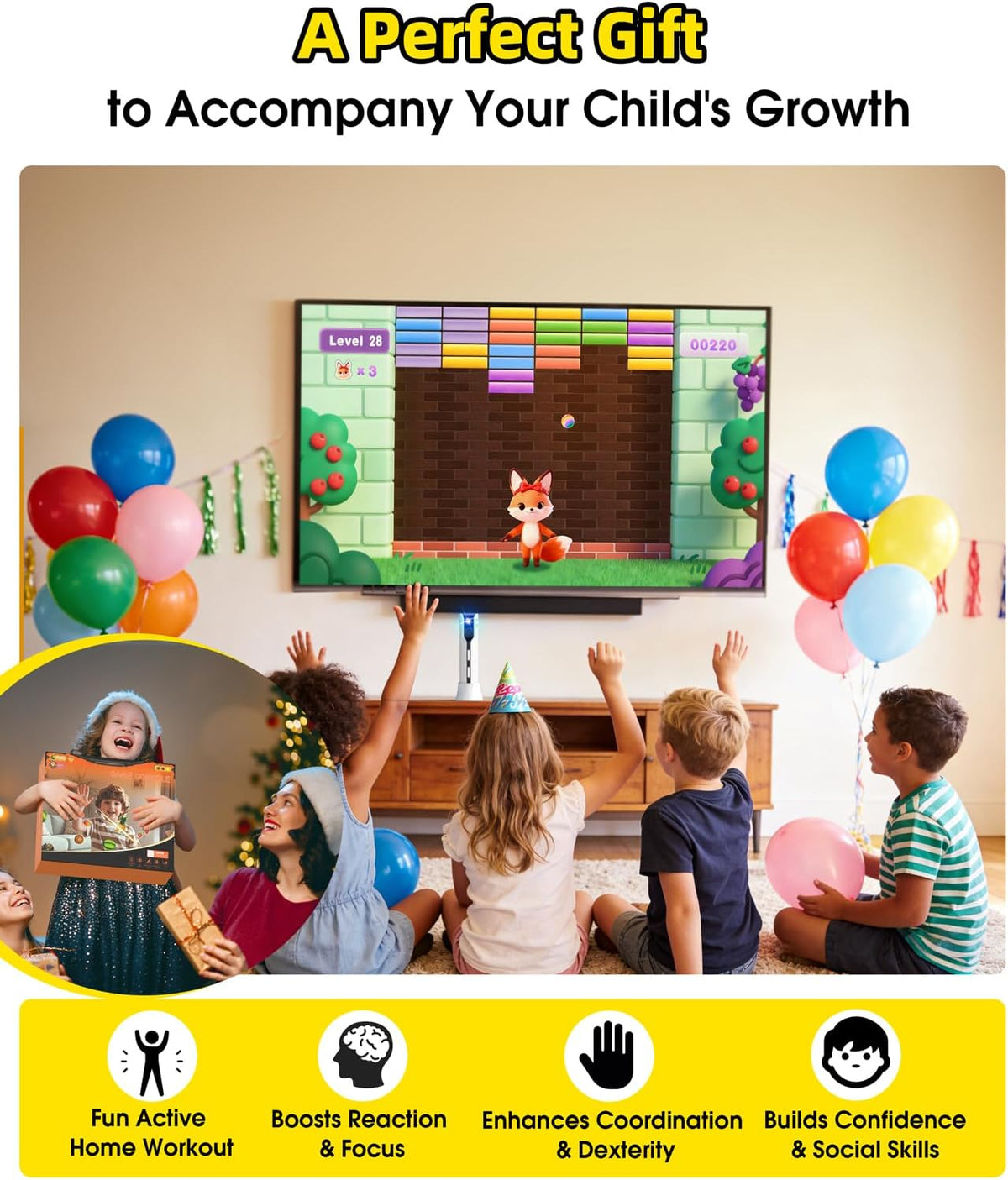 Consola de juegos AR Motion para niños - Plug & Play Active TV...
