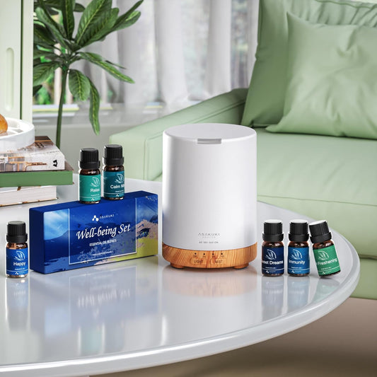 ASAKUKI Difusor de Aceites Esenciales, Humidificador para Hogar con...