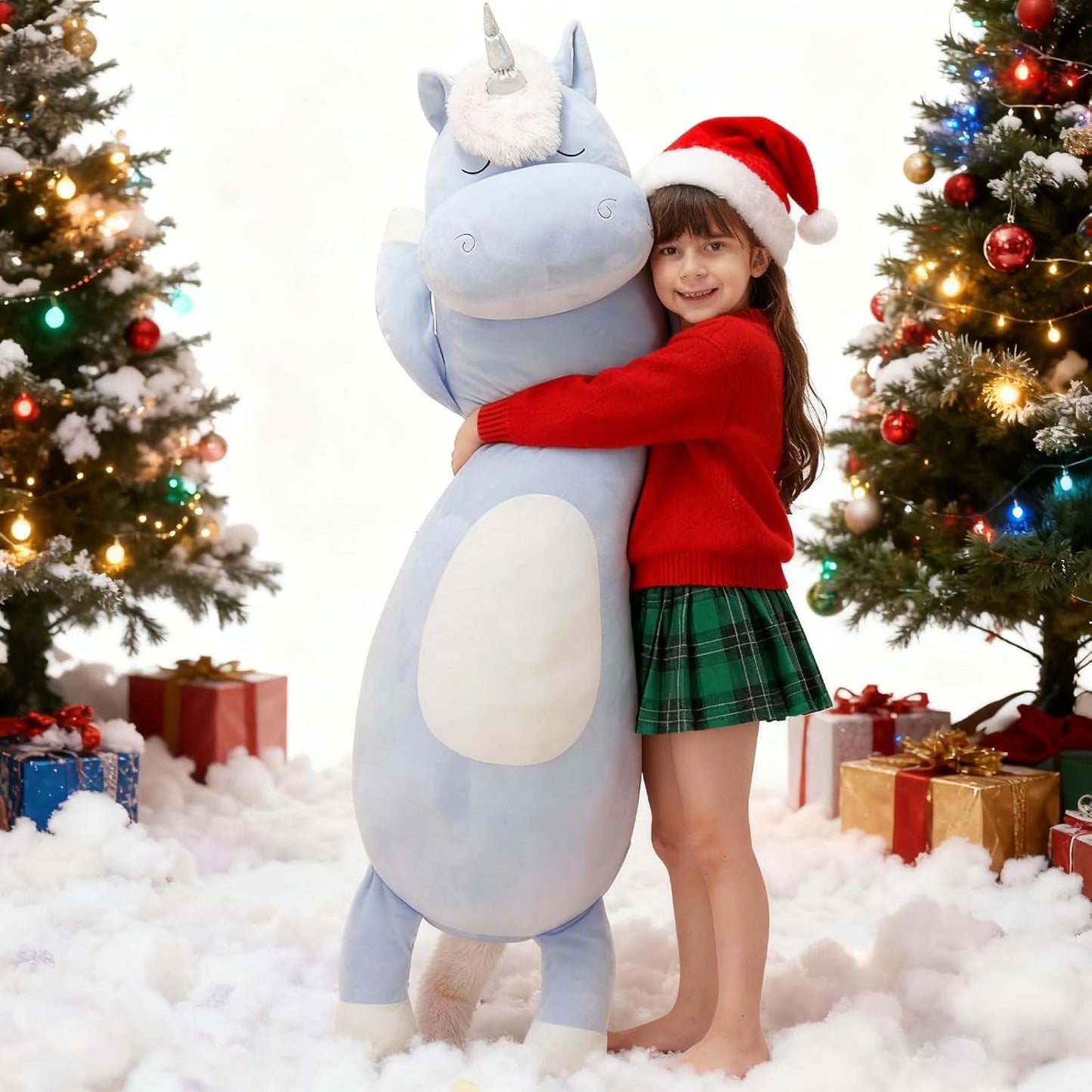 MorisMos Peluche de Unicornio Gigante de 4 Pies, 51 Pulgadas de Lar...