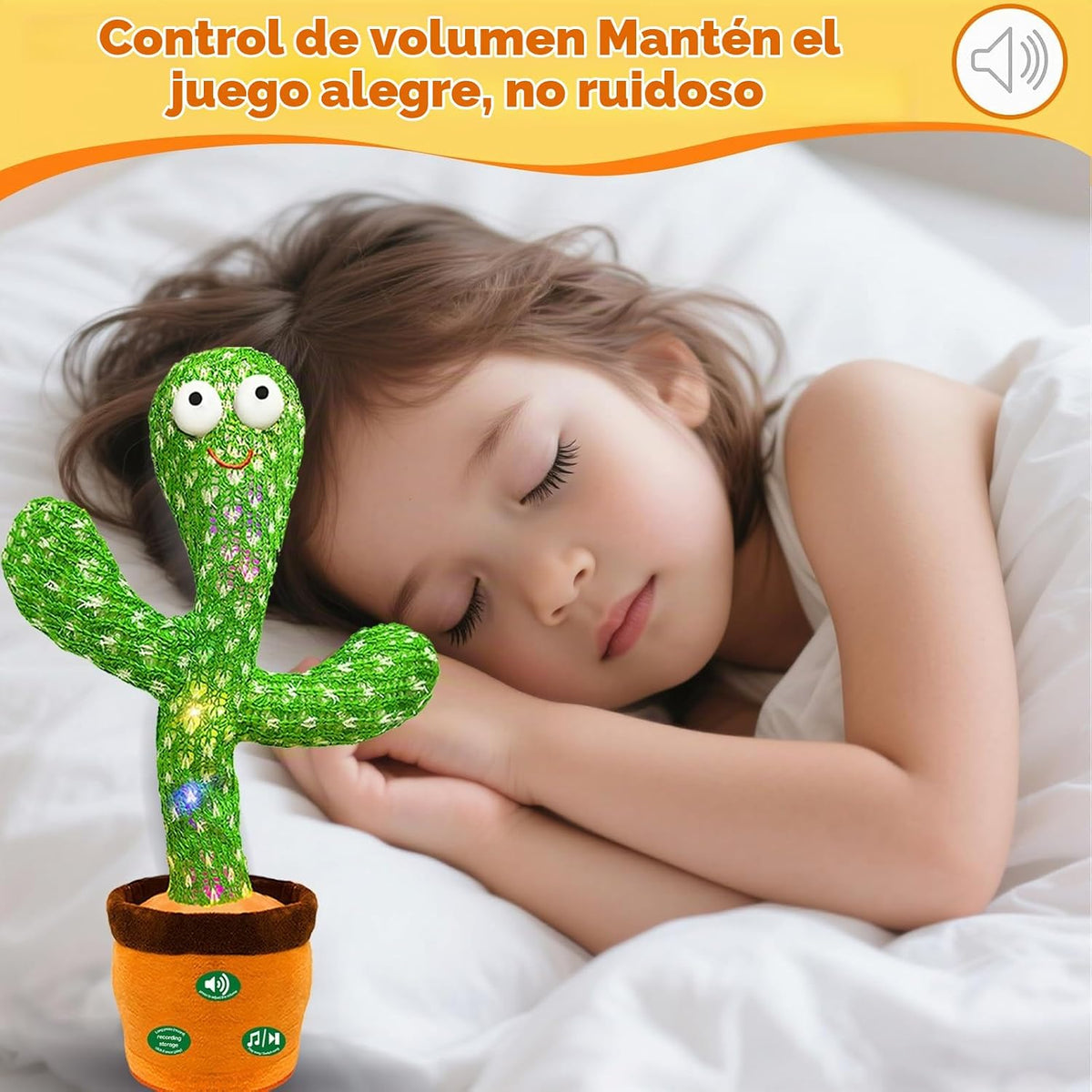 Hunfur Juguete recargable de cactus parlante y bailarín, repite lo...