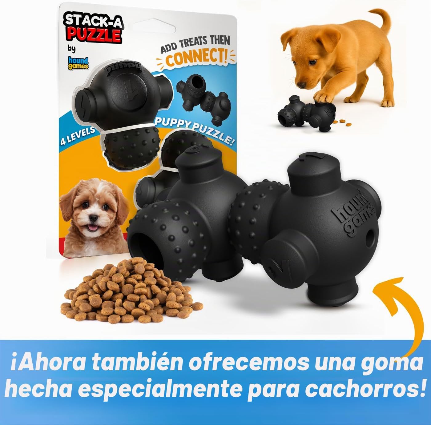 Juguetes de rompecabezas para perros inteligentes, interactivos, ro...