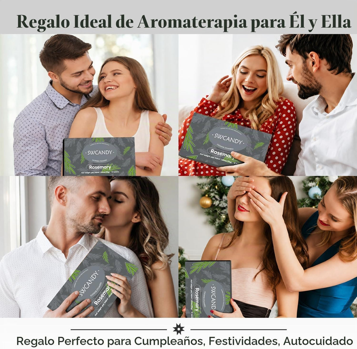 SWCANDY Paquete de 8 vaporizadores de ducha de romero, cuidado pers...