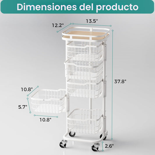 Ocyfym Carrito de Almacenamiento de Cocina de 5 Niveles para Frutas...