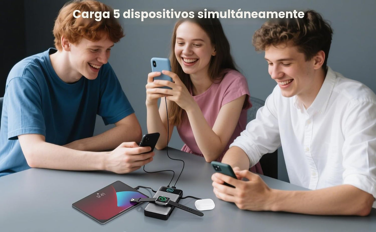 Cargador portátil para iPhone, Banco de energía de 40800mAh con cab...