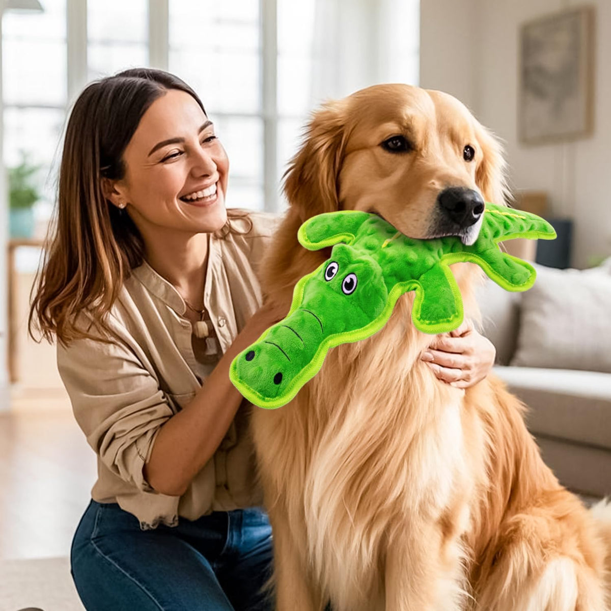 Juguetes chirriantes para perros sin relleno, juguetes masticables...