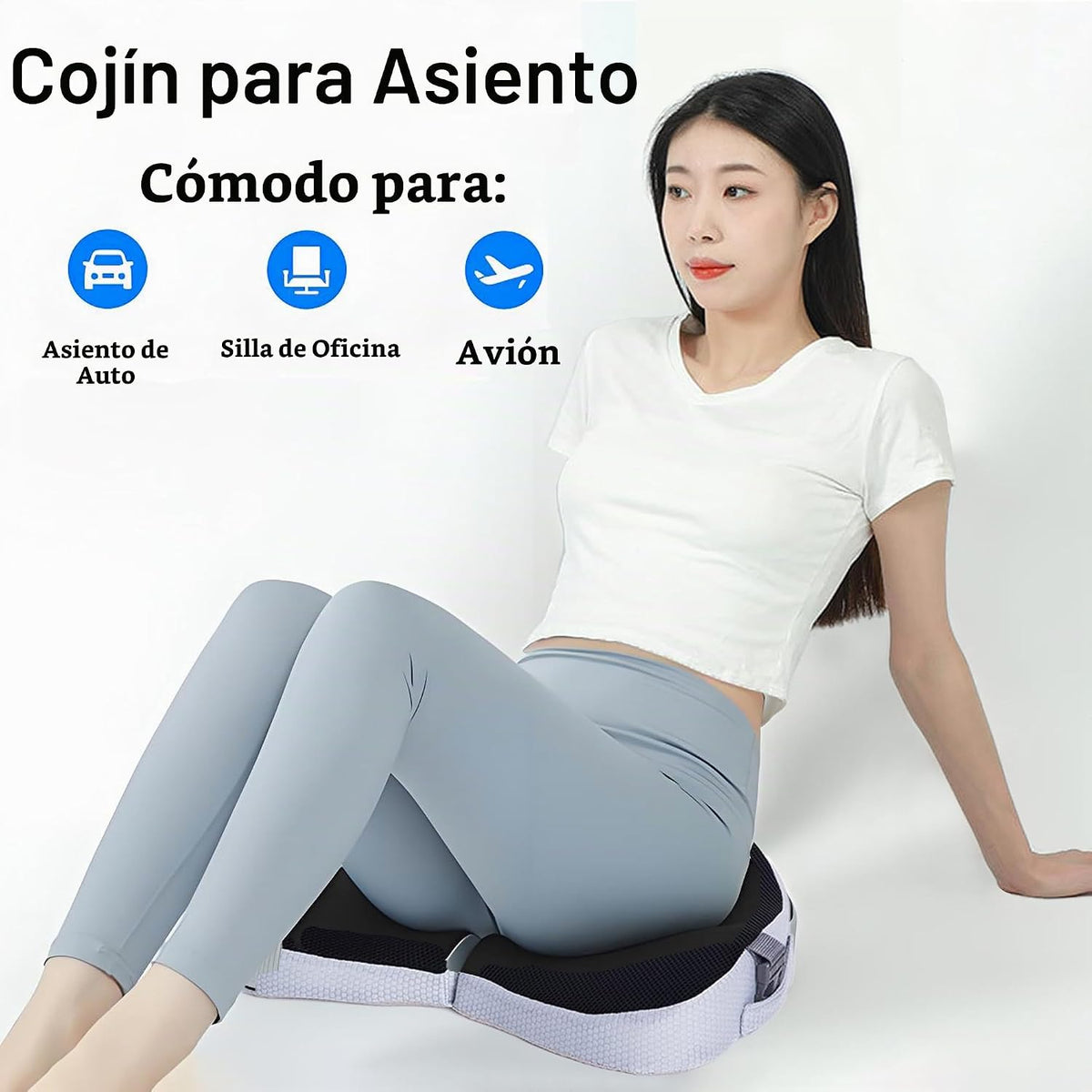 Cojín de asiento del viaje para el avión, pequeña almohada plegable...
