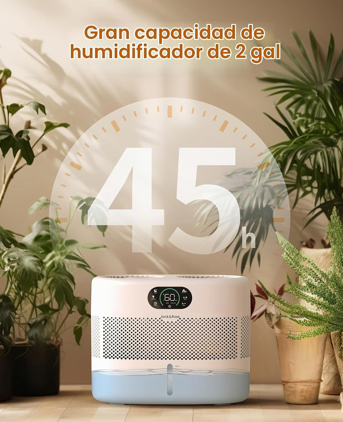 Humidificador evaporativo de mecha reutilizable para dormitorio, hu...