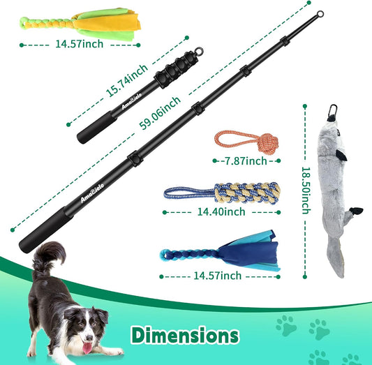 AmaCielo Palo de Flirt para Perros, Juguetes Interactivos de Tira y...