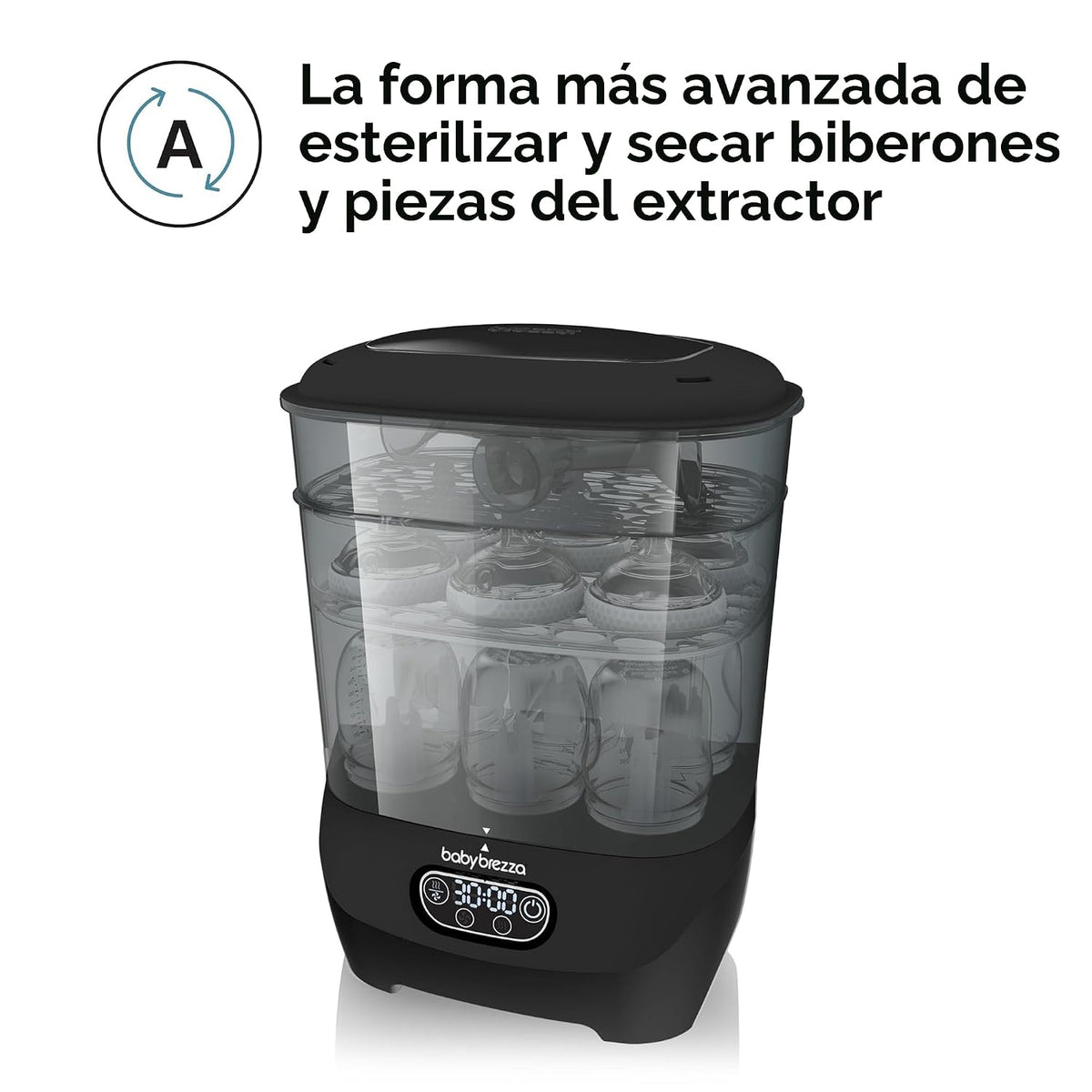 Baby Brezza Esterilizador y secador de botellas avanzado: mayor cap...