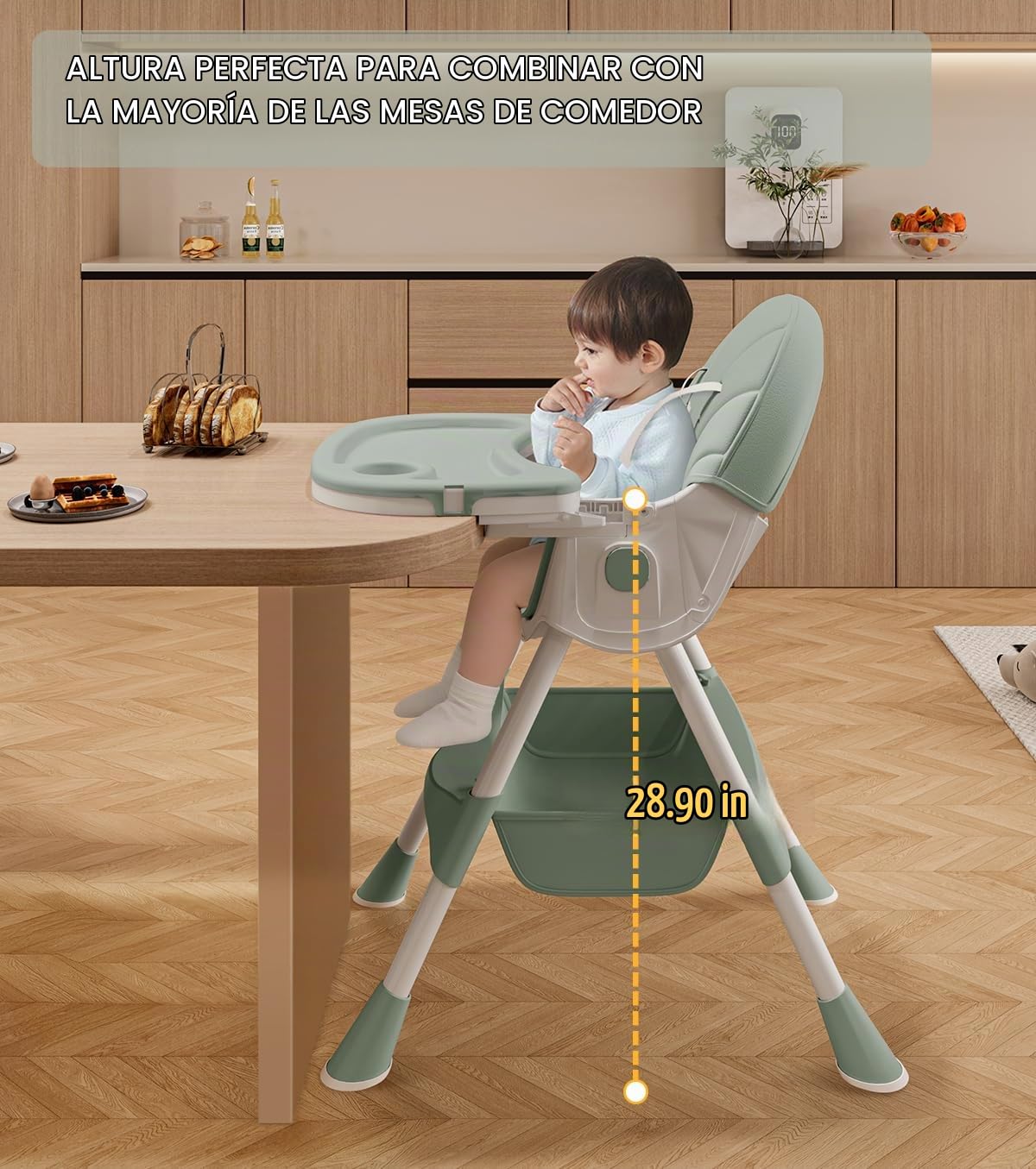 Silla alta para bebé, sillas altas 5 en 1 para bebés y niños pequeñ...