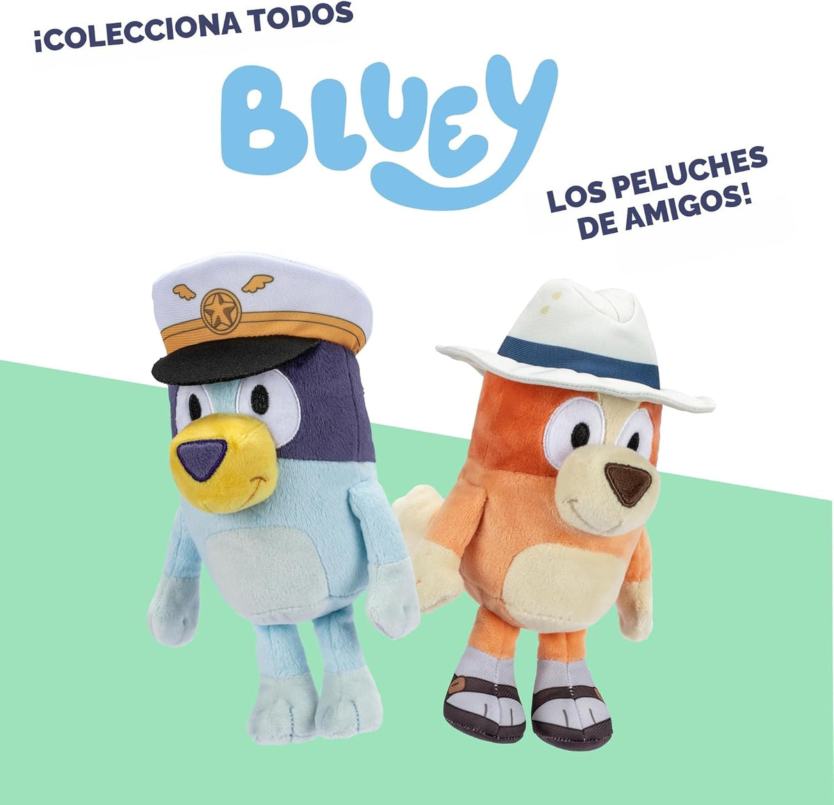 Bluey Paquete de 2 Animales de Peluche, 16-23", Suaves, Figuras...