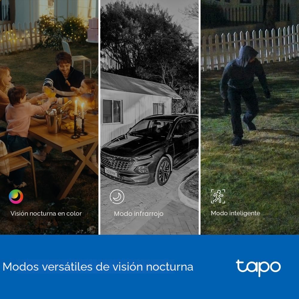Tapo Cámara de seguridad de 2K 3MP con lente dual para interiores\/...
