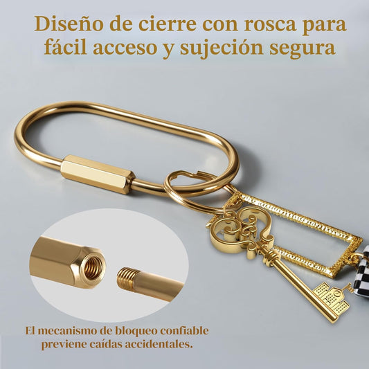Muitcdo Anillos de Llavero de Latón a Granel, Organizador de Llaver...